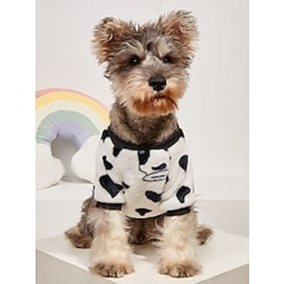 1 piece of flannel black and white cow bottle pattern two legged dog sweater for cats and small and medium-sized dogs to wear warm when going out at home Lightinthebox 1 piece of flannel black and white cow bottle pattern two legged dog sweater for cats and small and medium-sized dogs to wear warm when going out at home Lightinthebox