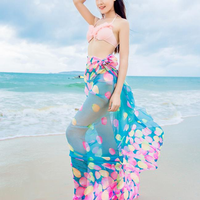 Women Hot Sexy Printed Sunscreen Summer Beach Floral Silk Scarf And Shawl Women Hot Sexy Printed Sunscreen Summer Beach Floral Silk Scarf And Shawl