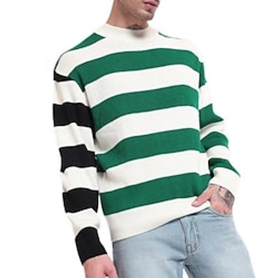 Stripe Business Men's Knitting Print Pullover Sweater Jumper Knitwear Outdoor Daily Vacation Long Sleeve Crewneck Sweaters Green Fall Winter S M L Sweaters Lightinthebox Stripe Business Men's Knitting Print Pullover Sweater Jumper Knitwear Outdoor Daily Vacation Long Sleeve Crewneck Sweaters Green Fall Winter S M L Sweaters Lightinthebox
