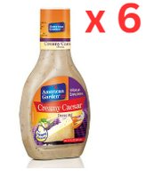 American Garden Creamy Caesar Dressing 16oz, Pack Of 6