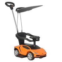 Lamborghini Handle With Canpoy Push Car - Orange (UAE Delivery Only)