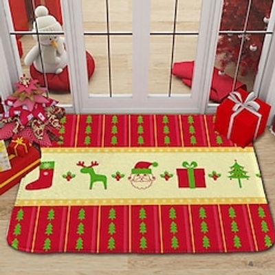 Christmas Doormat Xmas Non-Slip Oil Proof Rug Indoor Outdoor Mat Bedroom Decor Bathroom Mat Entrance Rug Door Mat miniinthebox