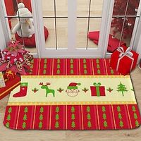 Christmas Doormat Xmas Non-Slip Oil Proof Rug Indoor Outdoor Mat Bedroom Decor Bathroom Mat Entrance Rug Door Mat miniinthebox - thumbnail