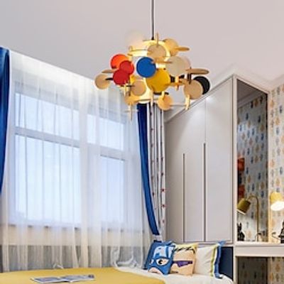 Pendant Light Single Head Solid Wood Metal Chandelier Nordic Creative Style Lighting Fixtures Kids Room Cafe Hanging Lamp 110-240V Lightinthebox