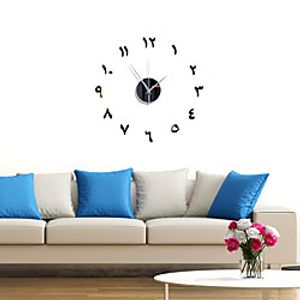 3D DIY Wall Clock Frameless Mirror Wall Sticker Home Decor for Living Room Bedroom 40cm40cm miniinthebox