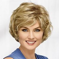 Synthetic Wig Curly With Bangs Machine Made Wig Short A1 A2 A3 A4 Synthetic Hair Women's Soft Fashion Easy to Carry Blonde Brown Silver miniinthebox