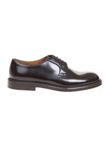 Brown Leather Lace-Up Shoes
