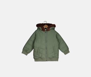 Toddler Boys Faux-Fur-Trim Chevron Parka  Artichoke Green