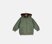 Toddler Boys Faux-Fur-Trim Chevron Parka  Artichoke Green - thumbnail