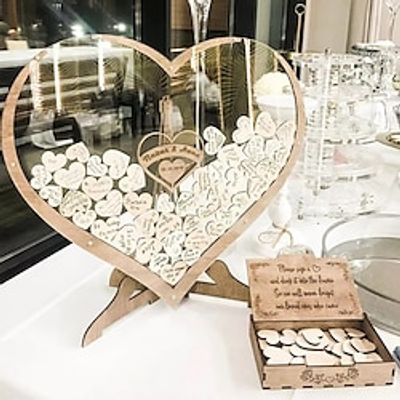 Guest Drop Box Wooden Acrylic Love Wedding Guest Message Boxes 80 and 60 Lightinthebox