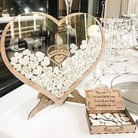 Guest Drop Box Wooden Acrylic Love Wedding Guest Message Boxes 80 and 60 Lightinthebox - thumbnail
