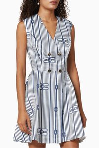 Rope Print Satin Mini Dress