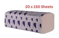 Fine Interfold Tissue, 2 Ply - 20 x 150 Sheets