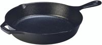 Lodge 26 cm / 10.25 inch Pre-Seasoned Cast Iron Round Skillet/Frying Pan, Black - L8SK3