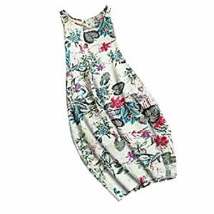 saduorhappy retro dresses for women boho maxi dress patchwork plus size floral casual loose mid-calf dress red Lightinthebox