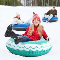 Snow Tube Outdoor skiing circle Santa Claus round PVC inflatable snow circle skiing equipment winter outdoor entertainment toys Lightinthebox - thumbnail
