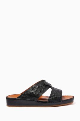 Inclinato Peninsula Sandals in Ostrich Leather