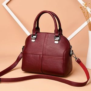 Stylish Patchwork Pure Color Handbag Shoulder Bag