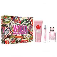 Dsquared2 Wood (W) Set Edt 100ml + Edt 10ml + B & Sg 150ml ( Hard Box)