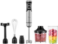 Midea Hand Blender Stainless Steel 4 In 1,1000 Watt Electric Pure Stick, 500 Ml, Chopper, 600 Ml Cup, Masher, Whisk, For Baby Food - MJBH6001W