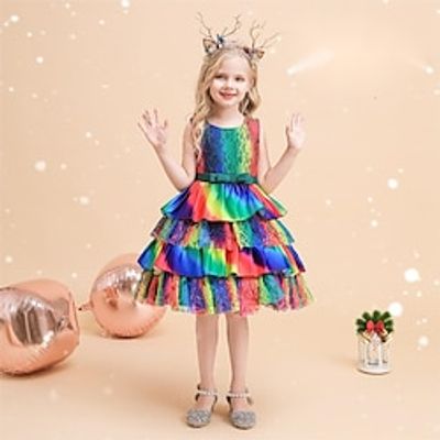 Kids Girls' Party Dress Solid Color Short Sleeve Graduation Pegeant Ruched Daily Princess Beautiful Cotton Knee-length Party Dress Spring Fall Winter 2-13 Years Pink Mint Green Purple Lightinthebox