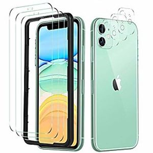 msova tempered glass screen protector replacement for iphone 11,  camera screen protector [3 pieces], 9h toughened glass hd glass bubble free fits replacement for iphone 11 smartphone. clear Lightinthebox