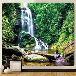 Forest Waterfall Wall Tapestry Art Decor Blanket Curtain Hanging Home Bedroom Living Room Decoration Polyester Lightinthebox