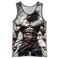 Characters Splash Ink Fashion Designer Men's 3D Print Tank Top Vest Top Undershirt Going out Gym T shirt Black Blue Orange Sleeveless Crew Neck Shirt Summer Spring Clothing Apparel S M L XL XXL XXXL Lightinthebox