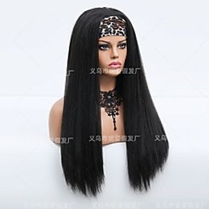 amazon new product wig european and american women black long straight hair yaki chemical fiber wig headgear manufacturers spot wholesale Lightinthebox