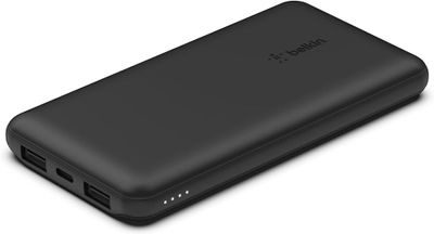 Belkin 10000mAh Portable Power Bank, 10K USB-C Portable Charger With 1 USB-C Port & 2 USB-A Ports, Battery Pack For Up To 15W Charging For Iphone, Samsung Galaxy, Airpods, Ipad - Black (UAE Delivery Only) Belkin 10000mAh Portable Power Bank, 10K USB-C Portable Charger With 1 USB-C Port & 2 USB-A Ports, Battery Pack For Up To 15W Charging For Iphone, Samsung Galaxy, Airpods, Ipad - Black (UAE Delivery Only)