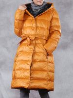 Pure Color Hooded Down Coats