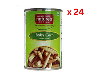 Natures Choice Baby Corn, 400 Gm Pack Of 24 (UAE Delivery Only)