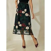 Embroidery Virginia Floral Midi Skirt - thumbnail