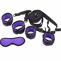 judrr soft and comfortable wrist ankle cuffs straps bedroom rope strap for women adjustable, black nylon set Lightinthebox - thumbnail