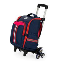 Eazy Kids - School Bag With Trolley - Red Blue