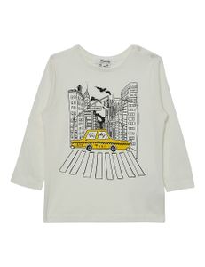 Bonpoint Round Neck T-Shirts - White
