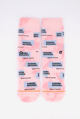 Womens Modern Romance Socks Pink Womens Modern Romance Socks Pink