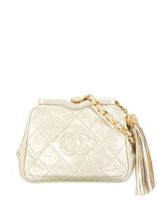 Chanel Pre-Owned 1990s tassel chain shoulder bag - White