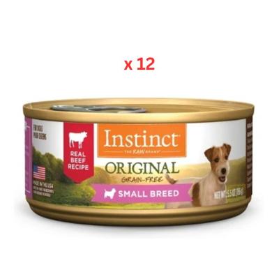Instinct Original Small Breed Beef Dog Wet Food Box 12x156G