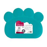 M-PETS Paw Cat Litter Mat Blue (Pack of 3)