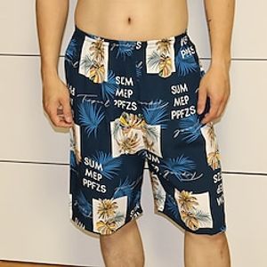 Men's Sleepwear Silk Boxers Pajama Shorts 1 pcs Graphic Prints Stylish Casual Comfort Home Daily Faux Silk Comfort Elastic Waist Summer Spring Black Blue Lightinthebox