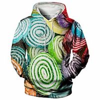 Men's Pullover Hoodie Sweatshirt Graphic Casual Daily Weekend 3D Print Casual Hoodies Sweatshirts  Green Lightinthebox - thumbnail