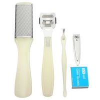 4 In 1 Foot File Dead Skin Remover Tools Kit Pedicure Grinding Feet Calluses Nail Clipper