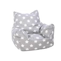 Delsit Bean Chair Grey With White Stars - thumbnail