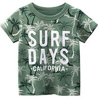 Kids Boys' T shirt Tee Short Sleeve Animal Print Green Children Tops Summer Streetwear Casual  Daily Outdoor Regular Fit 2-8 Years Lightinthebox - thumbnail