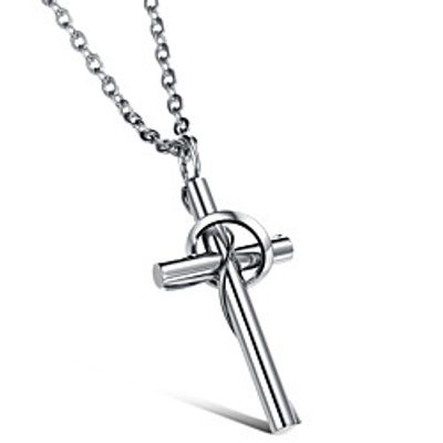 cross of love, titanium steel couple necklace, accessories and gifts Lightinthebox