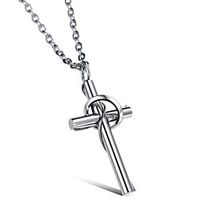 cross of love, titanium steel couple necklace, accessories and gifts Lightinthebox - thumbnail