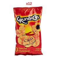 Crunchos Chips Chilli Natural Potatoes 150Gm Pack Of 12