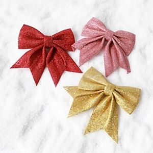 Christmas Decorations Large Butterfly Knot Pearl Knot Shiny Patch Bow Knot Christmas Tree Pendant miniinthebox