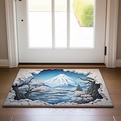 Broken Wall Fuji Mountain Doormat Non-Slip Oil Proof Rug Indoor Outdoor Mat Bedroom Decor Bathroom Mat Entrance Rug Door Mat Lightinthebox